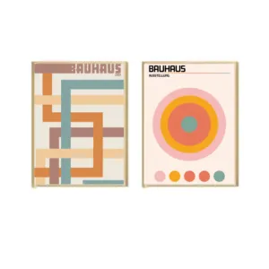 Kit 2 Cuadros – Bauhaus Colores – 40 x 60 en Multicolor - Decoración de pared, Uruguay | Berna home