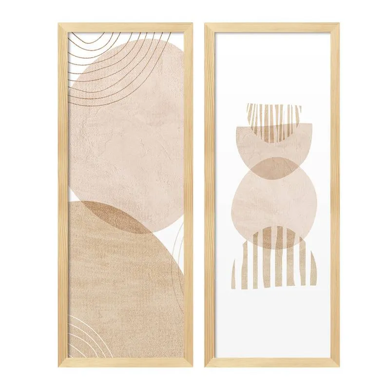 Set 2 Cuadros / Láminas con marco Abstracto 1 - Decoración de pared, Uruguay | Alta Gracia Deco
