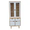 Aparador Cristalero 4P Mel/blanco Linea Nordica en Madera Maciza - Comedor, Uruguay | Que Sal Muebleria, vista 1 de 6