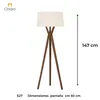 Luminaria de pie pantalla natural y madera E27 147cm en Blanco - Lámparas de pie, Uruguay | Iluminica, vista 4 de 6
