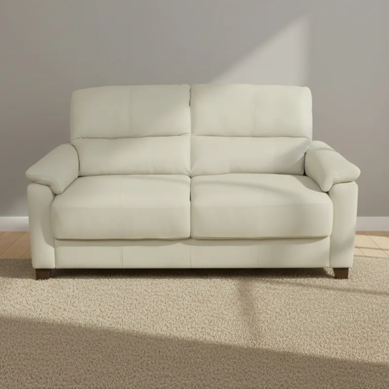 Sofa 2 Cuerpos Cuero-100-natural Natural-beige Venecia Crudo en Blanco - Sillones y sofás, Uruguay | Divino