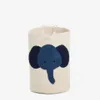 Cesta Tandani de algodón beige con elefante azul 50 cm en Beige - Canastos, Uruguay | Kavehome, vista 1 de 4