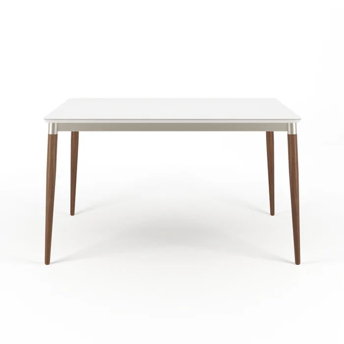 Mesa de comedor Abbey - Con Vidrio - 135 - Off White y Natural en Blanco, Uruguay | NYR, vista 2
