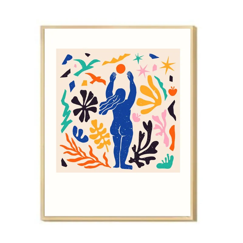 Cuadro con Vidrio 30X40 cm - Moldura Pino Slim - Decoración de pared, Uruguay | Berna home