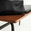 Banco Carabel de acero y chapado de nogal 100 cm en Marrón, Negro - Butacas, banquetas y puffs, Uruguay | Kavehome, vista 5 de 7
