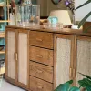 Aparador de madera y fibras naturales - Muebles para TV, Uruguay | FMB, vista 1 de 6