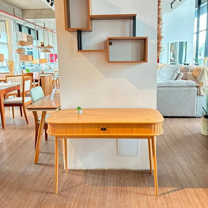 Escritorio Jani con Rolltop - Madera Maciza en Madera natural - Escritorios, Uruguay | Balton, vista 3