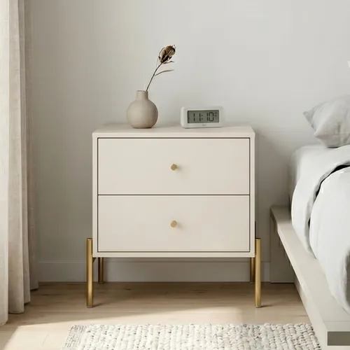 Mesa de Luz Jasper - White Gloss - Mesas de luz, Uruguay | Rústico Hogar