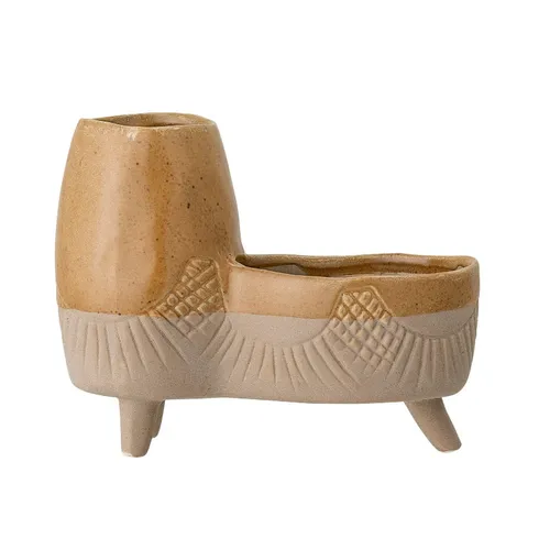 Ismael Flowerpot, Brown, Stoneware - Macetas, Uruguay | Tutto Deco