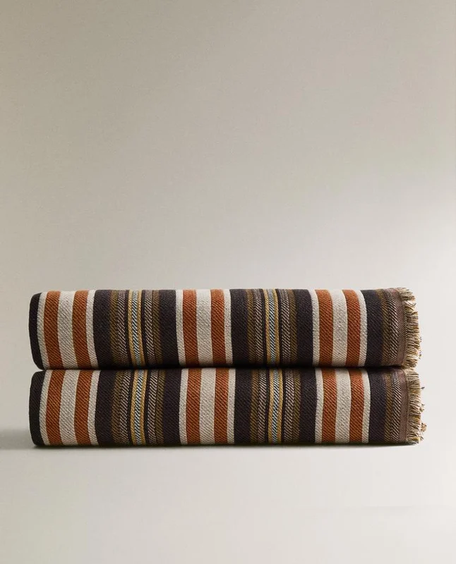 MANTA ALGODÓN RAYAS en Multicolor - Textiles, Uruguay | Zara Home, vista 3