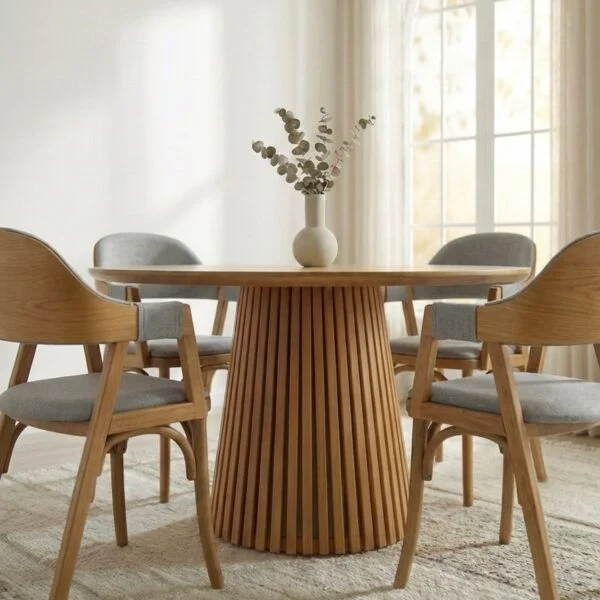 Mesa comedor Miami Redonda 150 cm de Diámetro en Madera natural - Muebles, Uruguay | Indrana, vista 6