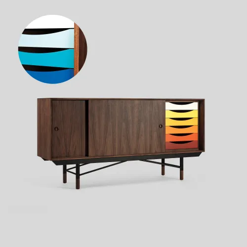 Aparador Finn Juhl | Nogal en Multicolor - Aparadores y recibidores, Uruguay | Mad for Modern