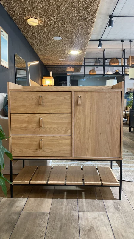 Comoda Multifuncional – Olmo en Madera natural - Cómodas, Uruguay | Berna home, vista 3