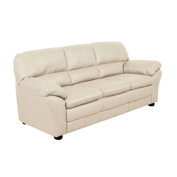 Sillón 3 Cuerpos Cuero Natural-beige Florencia Crudo en Blanco - Sillones y sofás, Uruguay | Divino, vista 2