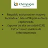 RESPALDO 1 PLAZA (0.90 MTS) - TELA PIEL DURAZNO MARRON CLARO en Beige - Respaldos de cama, Uruguay | Champagne Home, vista 3 de 4