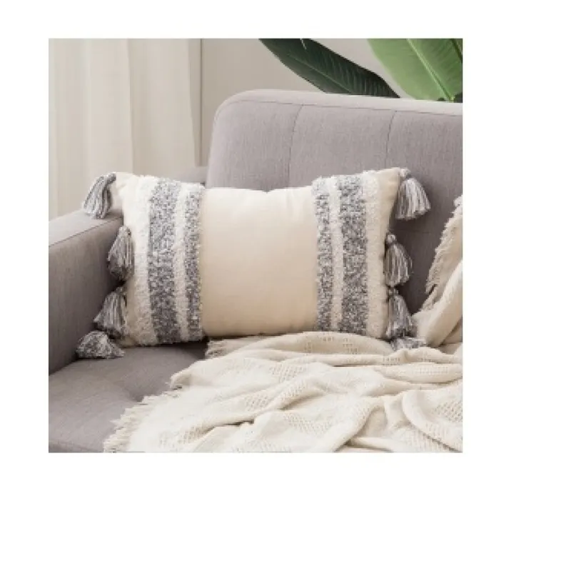 Almohadón Boho en Beige - Textiles, Uruguay | Finkel