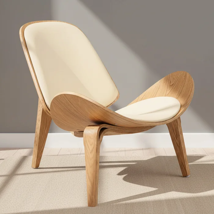 Butaca Natural/beige Madera Shell en Beige - Sillones y sofás, Uruguay | Divino