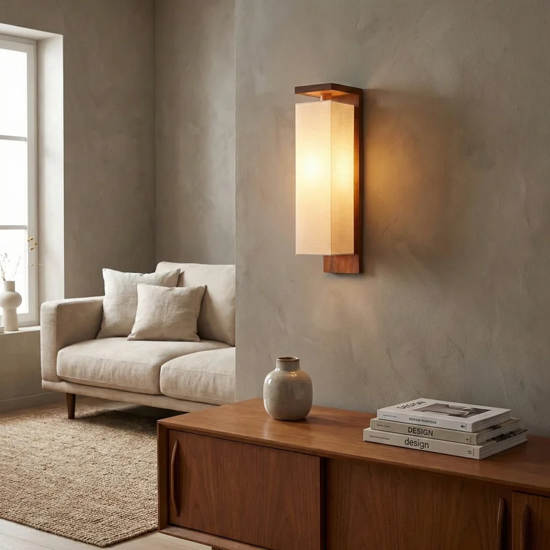 Aplique de Pared Nativo Madera & Lino - Iluminación, Uruguay | La Perla, vista 4