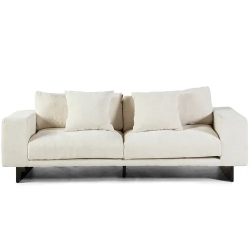 SOFA NEW YORK 3 PLAZAS TELA CAMARGUE NIEVE 230X100X62H CM en Off-white - Sillones y sofás, Uruguay | Vinibel