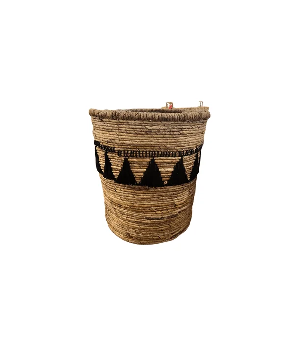 CANASTO CRAFTS TRIANGULOS 43X36X51 NEGRO en Negro - Canastos, Uruguay | Masinfinito Casa
