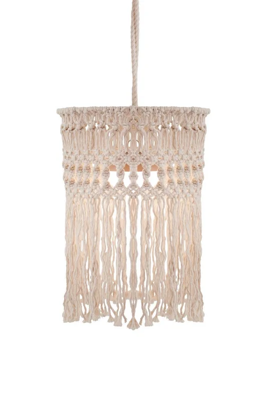 Pantalla Macramé India Trenzada en Madera natural - Iluminación, Uruguay | Indrana, vista 3
