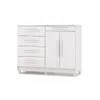 Comoda 5 Cajones 2 Puertas Moderna Con Estante 100% Mdp en Blanco - Mesas de comedor, Uruguay | Soy Hogar, vista 1 de 8