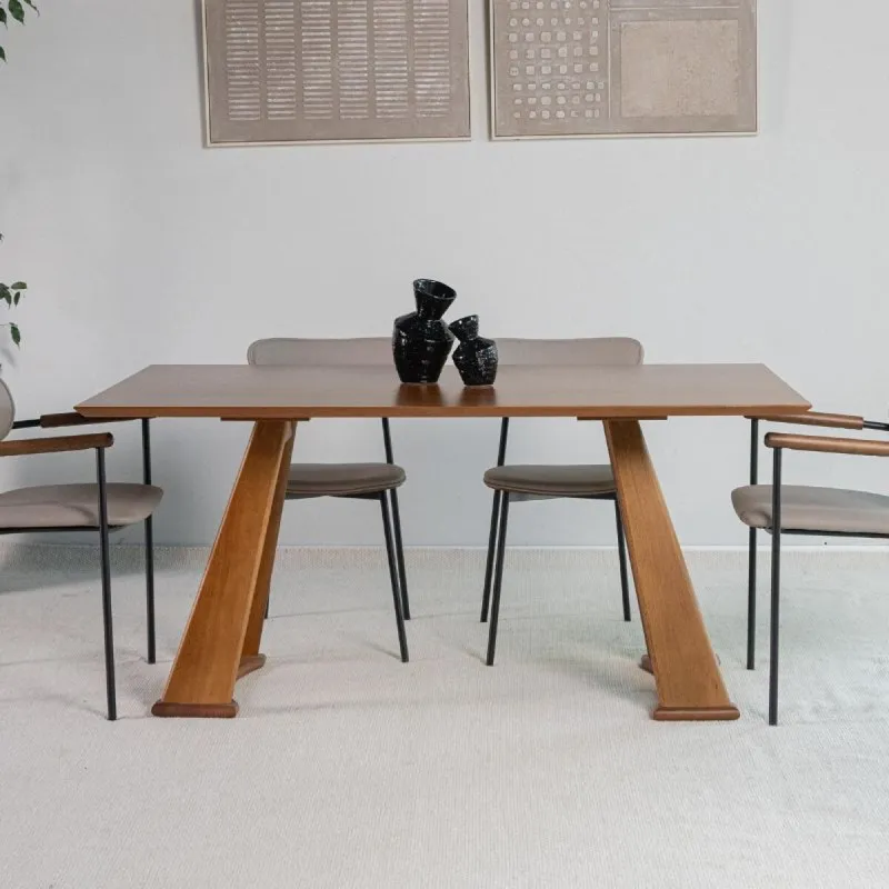 Mesa Curve - 140 x 90 en Madera natural - Mesas de comedor, Uruguay | Fábrica Italiana