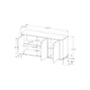 Buffet Aparador 3 Puertas Mdp Con Patas Metalicas - Aparadores y recibidores, Uruguay | Lais Muebles, vista 4 de 5