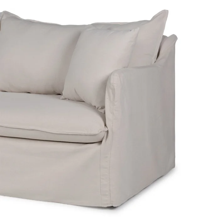 Sofá Snow con Funda - Tela Rústica - 3 cuerpos - TD5260-1635 (Beige) en Beige - Sillones y sofás, Uruguay | Nyr, vista 5