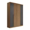 Ropero Buriti 4 Puertas - Linea Fit - Marron/Grafito en Multicolor - Roperos y placares, Uruguay | Rústico Hogar, vista 1 de 5