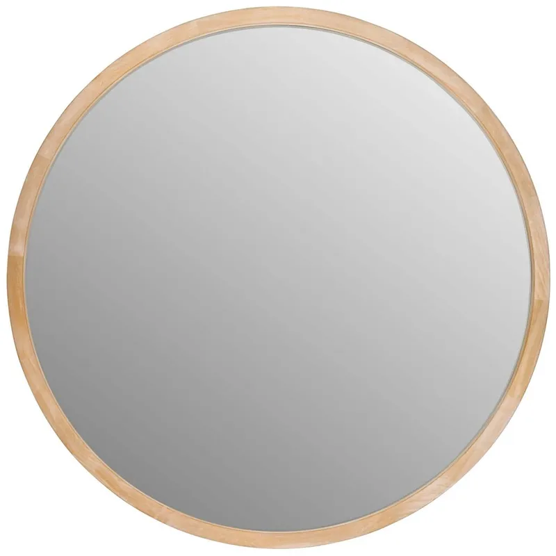 Espejo Circular Madera Natural-beige Sno9 en Madera natural - Espejos, Uruguay | Divino