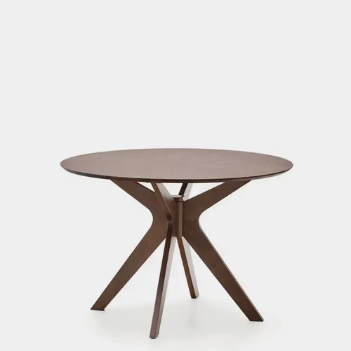 Mesa redonda Naanim - de chapa de nogal Ø 100 cm en Marrón - Mesas de comedor, Uruguay | Kavehome