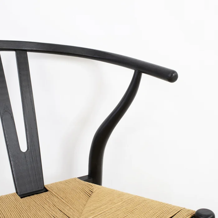 Silla De Comedor Madera Negro Wishbone en Negro - Sillas, Uruguay | Divino, vista 6