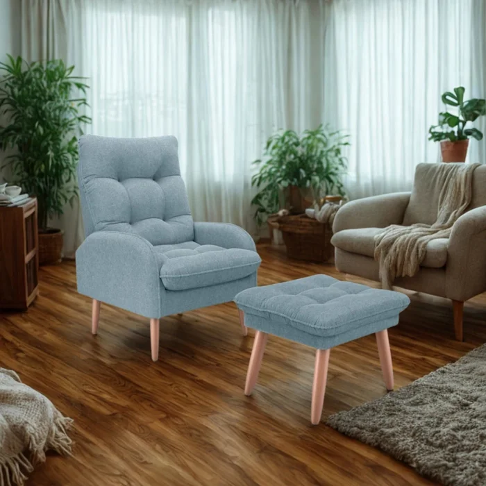 Kit Poltrona + Puff Relax - Azul en Azul - Sillones y sofás, Uruguay | Ecowood, vista 2