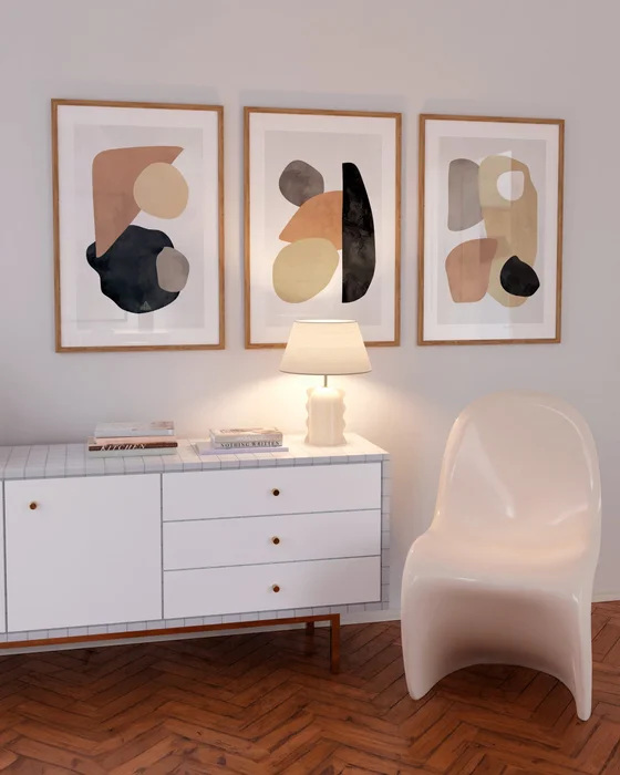 Abstractos Neutros N.7 en Multicolor - Láminas, Uruguay | La Cuadrería