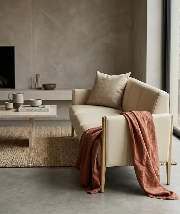 Almohadón Tela Tapicería Premium Tostado claro en Beige - Textiles, Uruguay | Indrana, vista 4