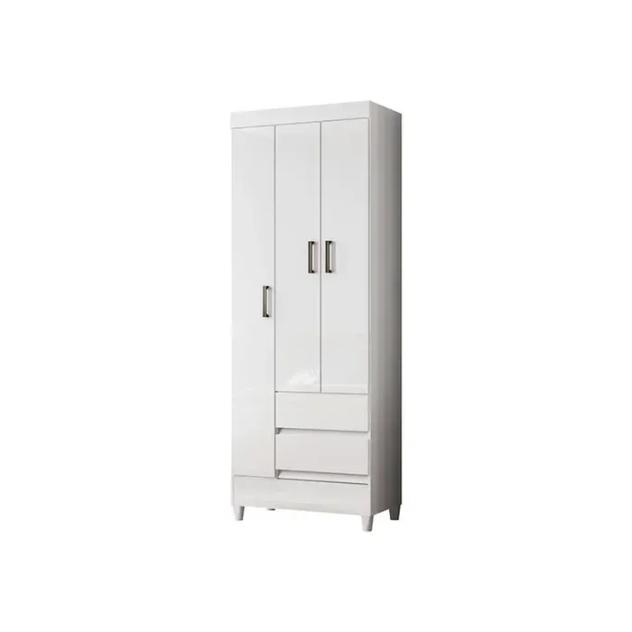 Ropero 3 Puertas 2 Cajones Varios Estantes Dormitorio en Blanco - Sillones y sofás, Uruguay | Soy Hogar