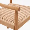 Silla Yalia de madera maciza de roble con acabado natural y asiento de cuerda FSC 100% en Marrón - Sillas, Uruguay | Kavehome, vista 6 de 10