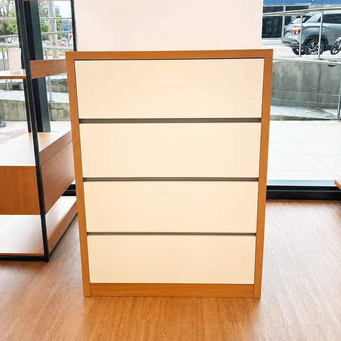 Comoda Mela 90CM 4 Cajones 100% MDF en Madera natural - Cómodas, Uruguay | Balton, vista 3