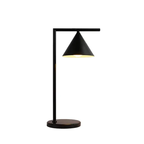 Lámpara de Mesa Stella Base de Mármol Negra en Negro - Lámparas de mesa, Uruguay | Serlux