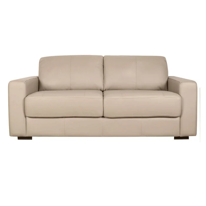 Sillón 2 Cuerpos Cuero-100-natural Marron Texas Avellana en Beige - Sillones y sofás, Uruguay | Divino, vista 3