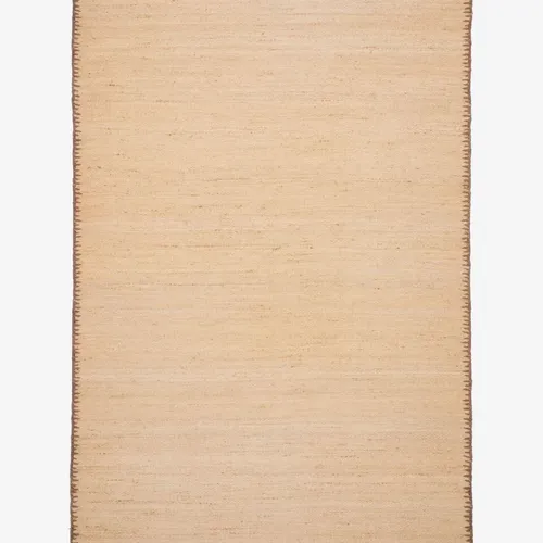 Alfombra Sorina de yute natural con borde marrón 200 x 300 cm en Madera natural - Textiles, Uruguay | Kavehome