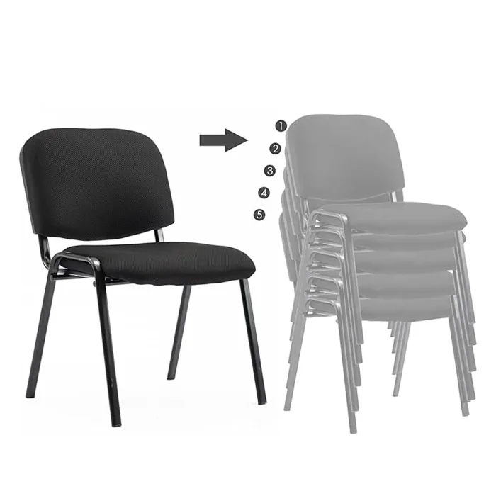Silla de Oficina Fija Apilable Tapizada - Work - Escritorios y sillas de escritorio, Uruguay | Delta Center, vista 2