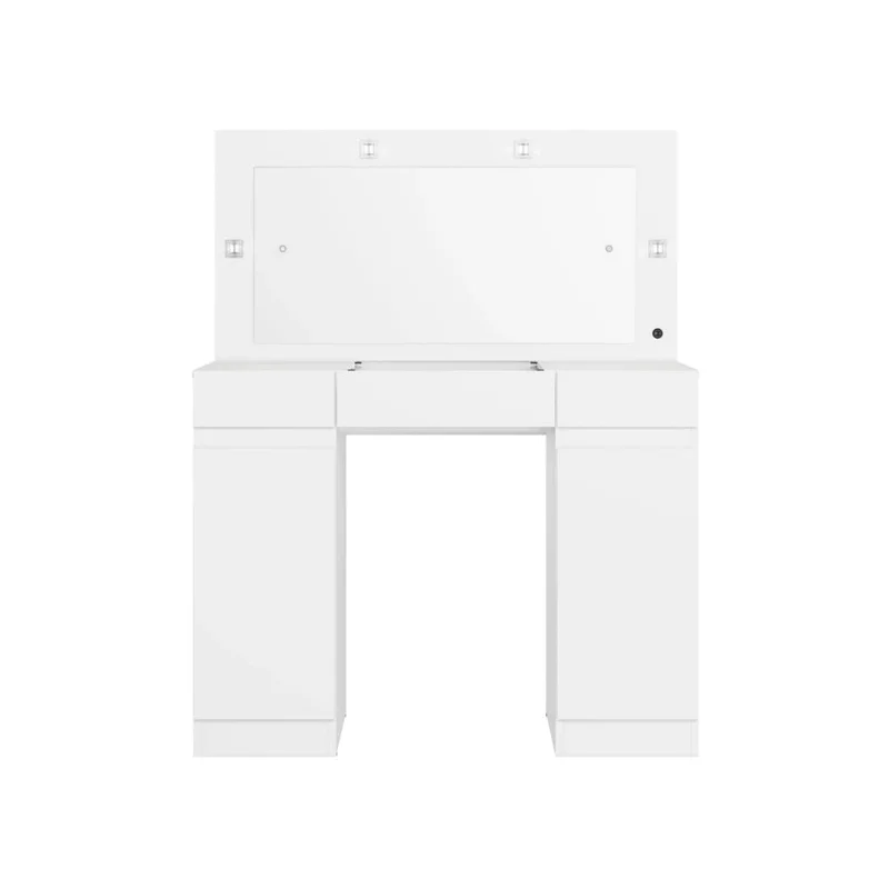 Tocador Espejo Grande Led - Studio - FIT - Blanco en Blanco - Escritorios, Uruguay | Ecowood, vista 4