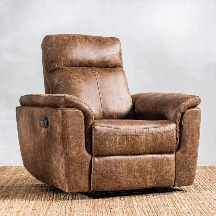 Sillón Reclinable Thomas 1 Cuerpo en Marrón - Sillones y sofás, Uruguay | Aihaus