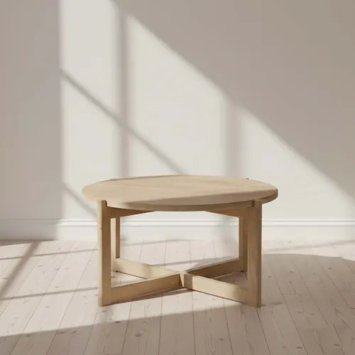 Mesa Ratona Madera-de-mango Natural-beige Bosque Natural en Beige - Mesas de living, Uruguay | Divino