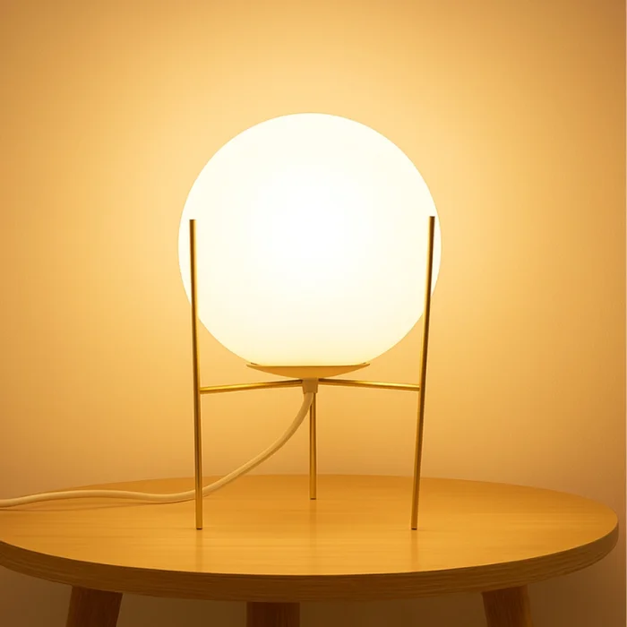 Luminaria de Mesa Pireo Blanca en Negro - Lámparas de mesa, Uruguay | Serlux, vista 4
