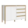 Comoda Combinado Madera 2P, 4C Blanco/Miel - Cómodas, Uruguay | Que Sal Muebleria, vista 1 de 5