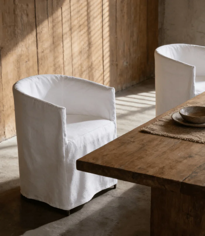 SILLA MANANTIALES CON FUNDA LINO OFF WHITE en Off-white - Sillas, Uruguay | Masinfinito Casa, vista 2