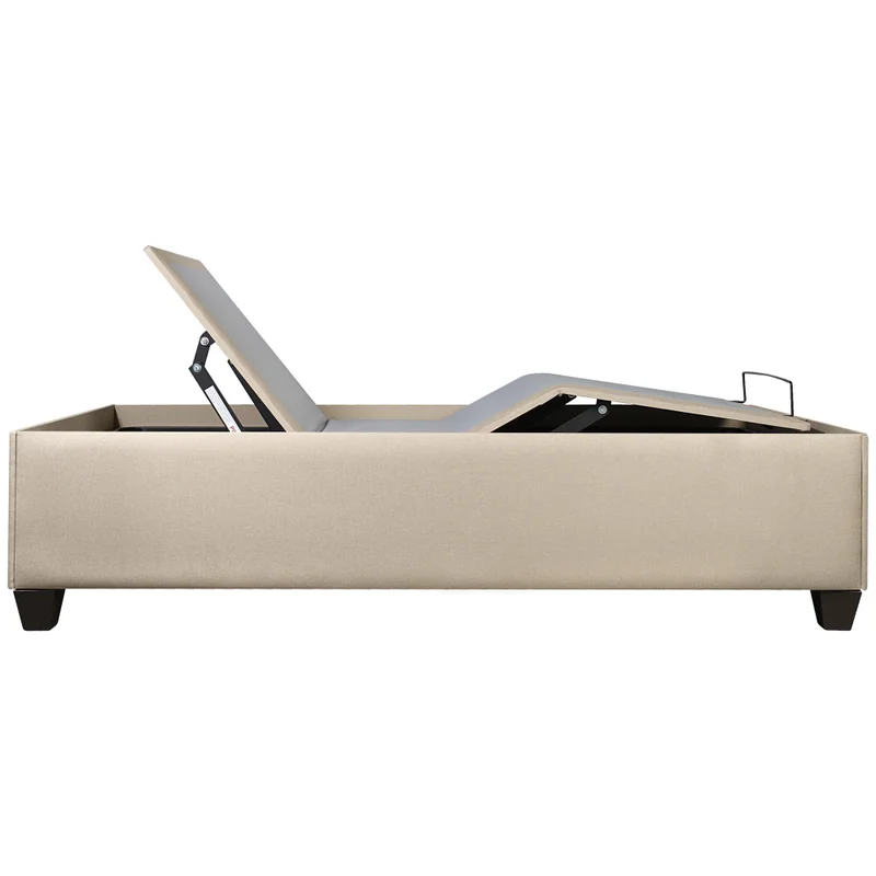Cama Articulada 1 1/2 Plaza Mdf-y-tela Natural-beige Ajustable Veneza en Beige - Dormitorio, Uruguay | Divino, vista 3